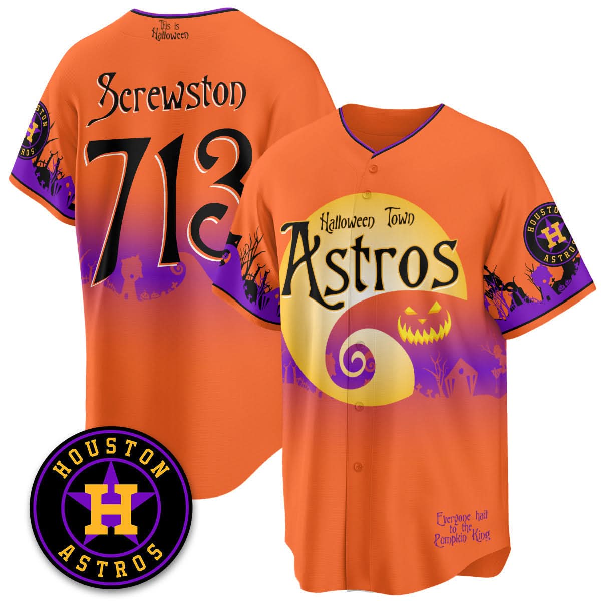 Houston Astros "Halloween Town" Limited Jersey - Stitched