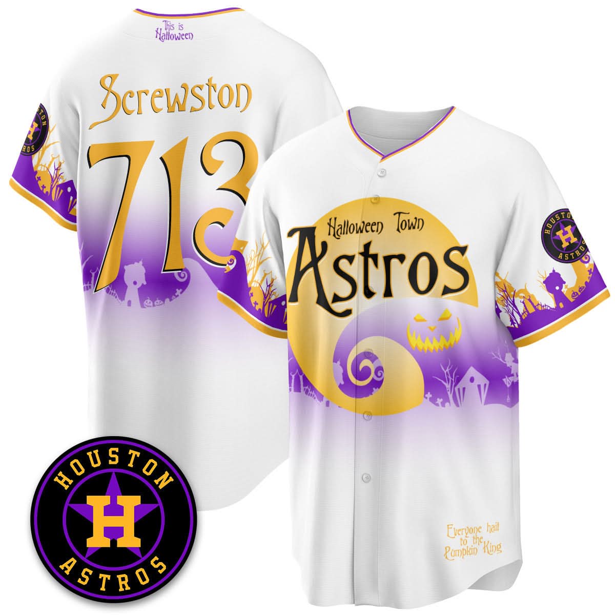 Houston Astros "Halloween Town" Limited Jersey - Stitched