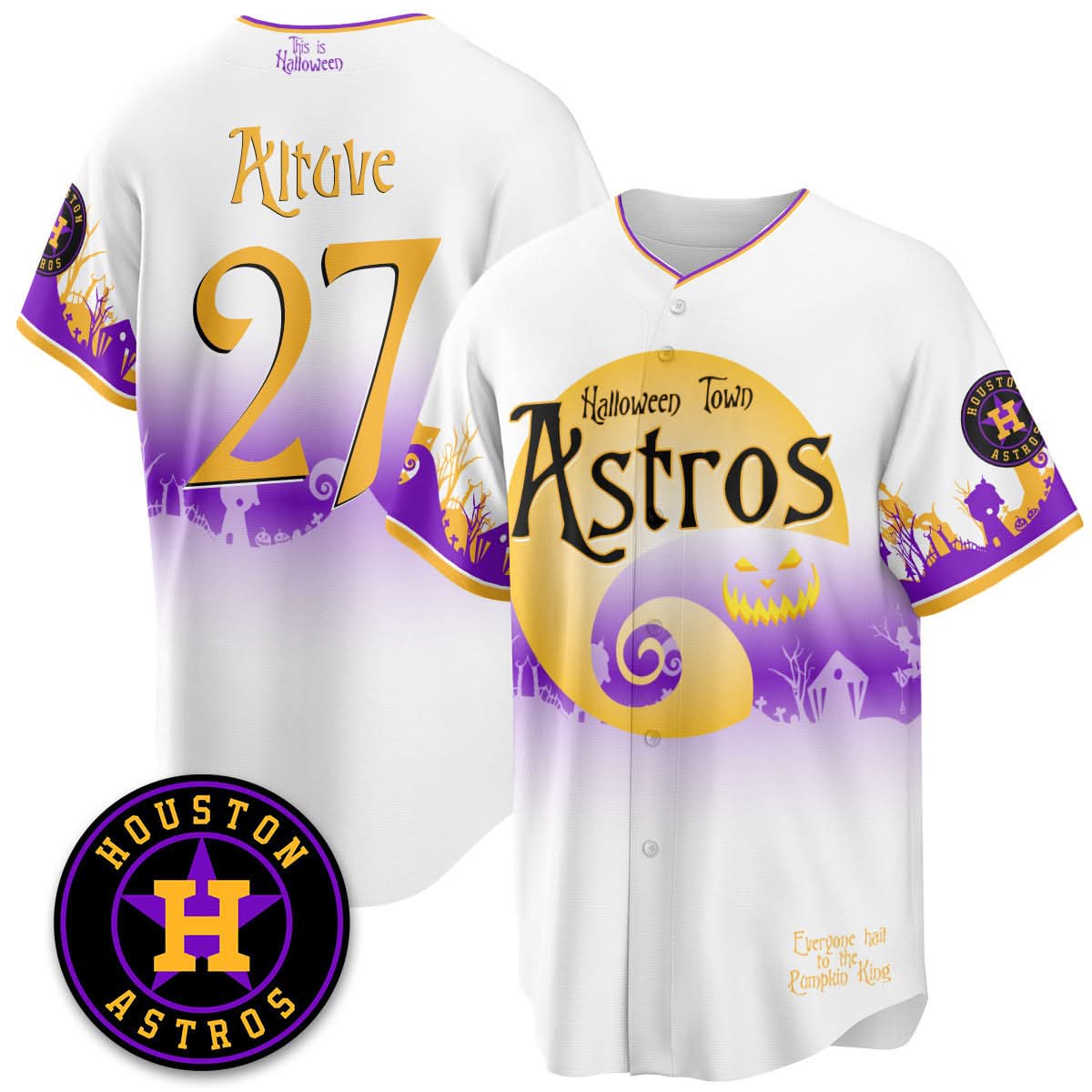 Houston Astros "Halloween Town" Limited Jersey - Stitched