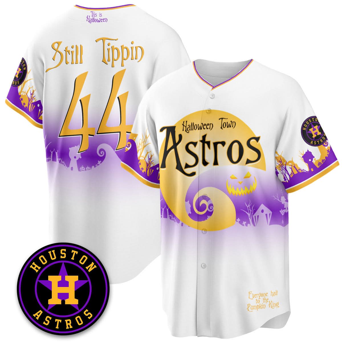Houston Astros "Halloween Town" Limited Jersey - Stitched