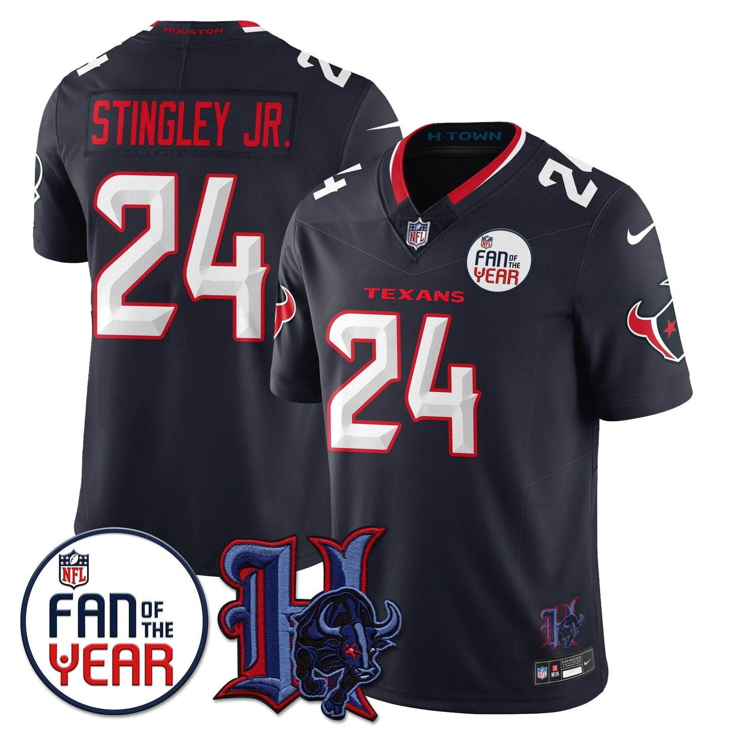 Men's Houston Texans "Fan Of The Year" Jersey - All Stitched