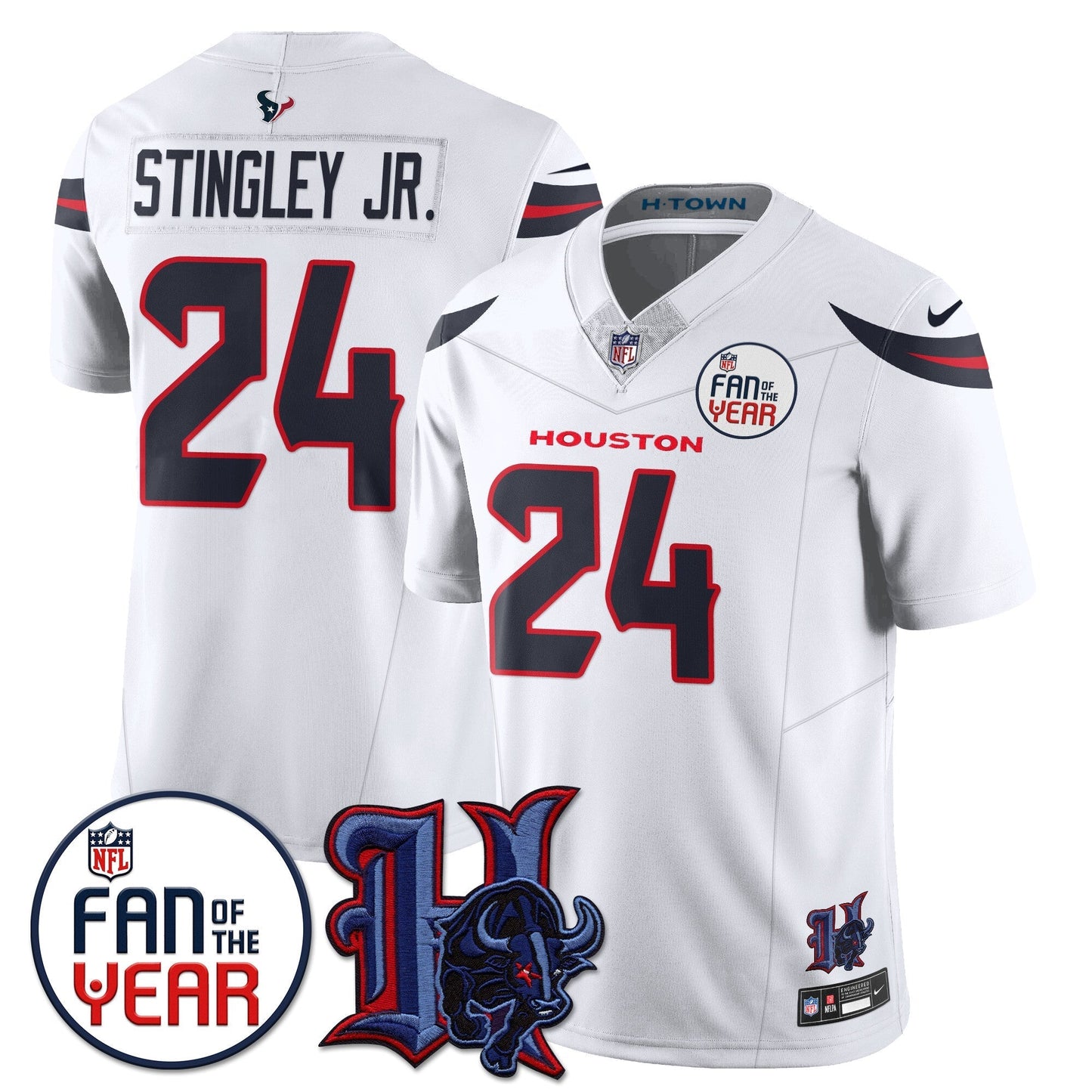 Houston Texans "Fan Of The Year" Jersey - All Stitched