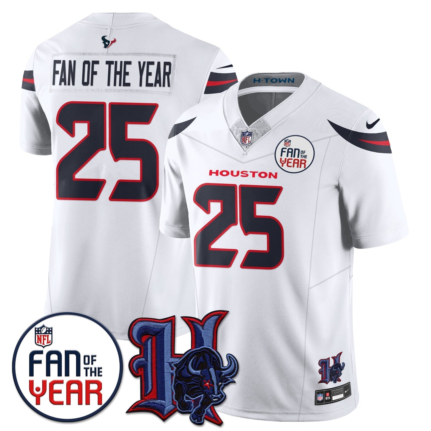 Men's Houston Texans "Fan Of The Year" Jersey - All Stitched