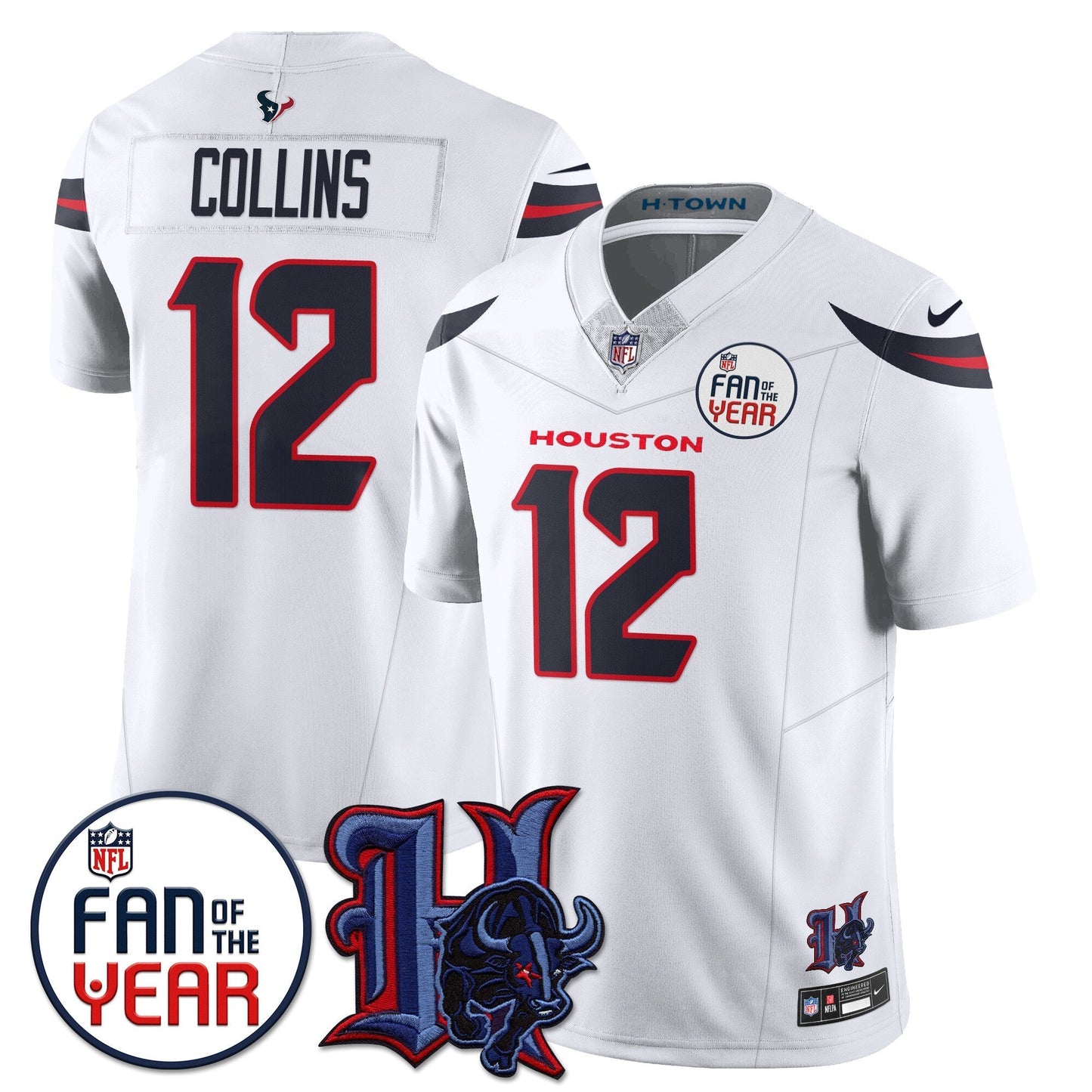 Men's Houston Texans "Fan Of The Year" Jersey - All Stitched