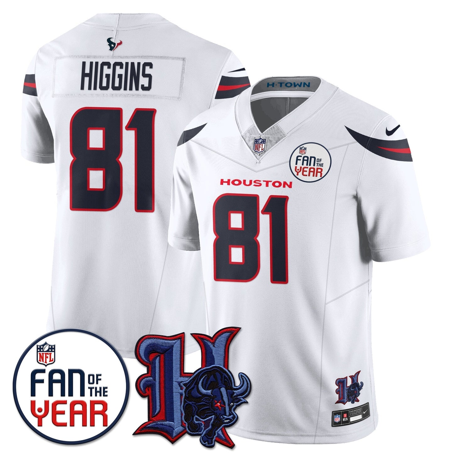 Men's Houston Texans "Fan Of The Year" Jersey - All Stitched