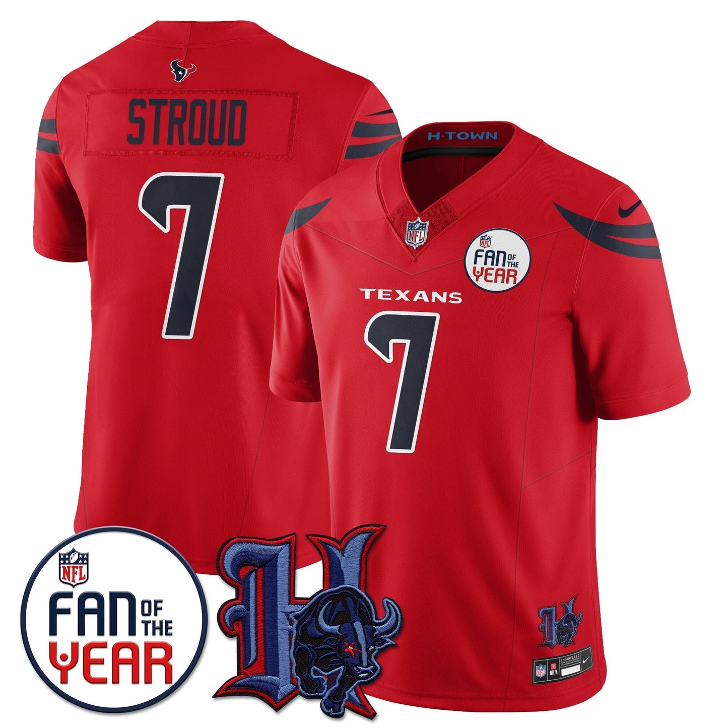 Houston Texans "Fan Of The Year" Jersey - All Stitched