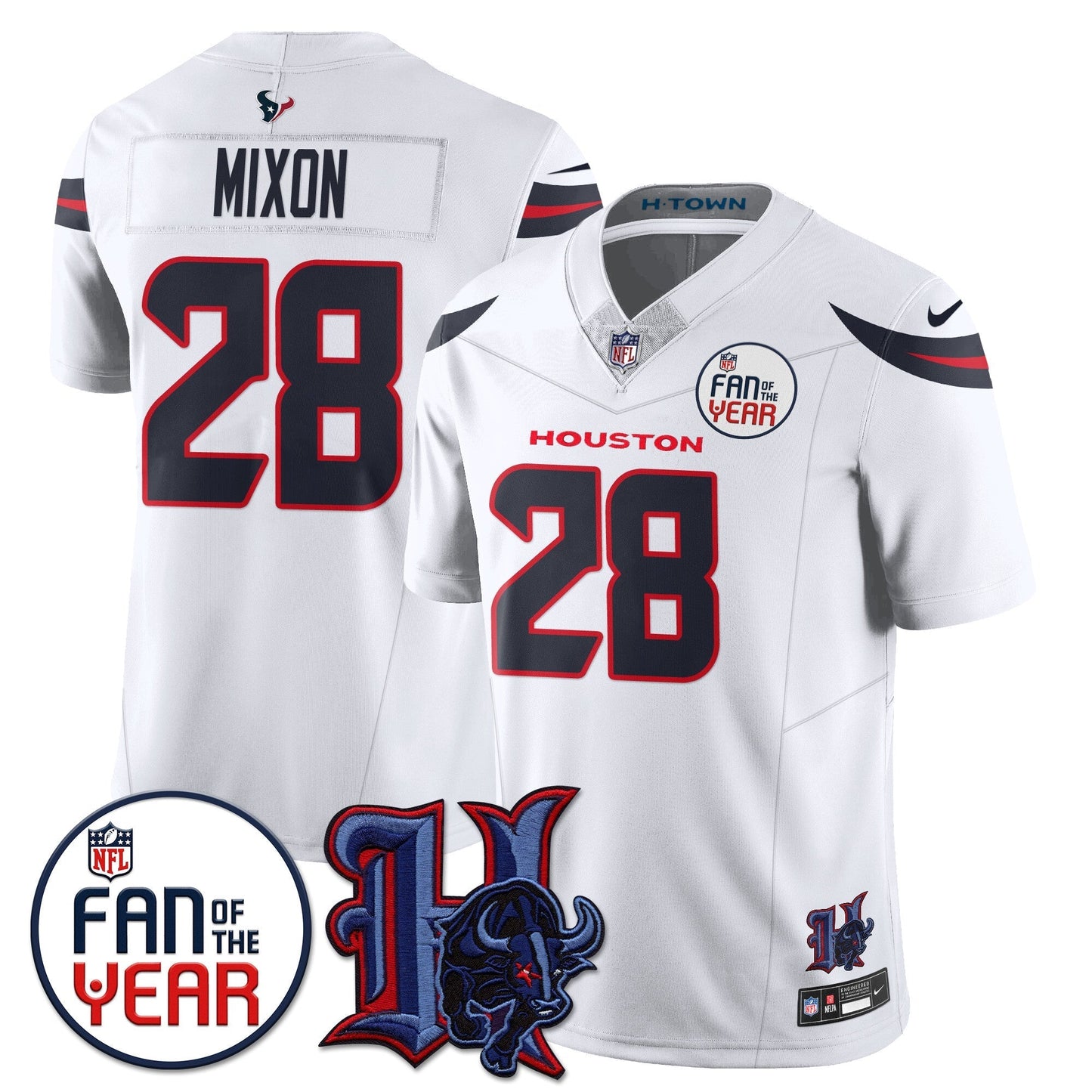 Men's Houston Texans "Fan Of The Year" Jersey - All Stitched