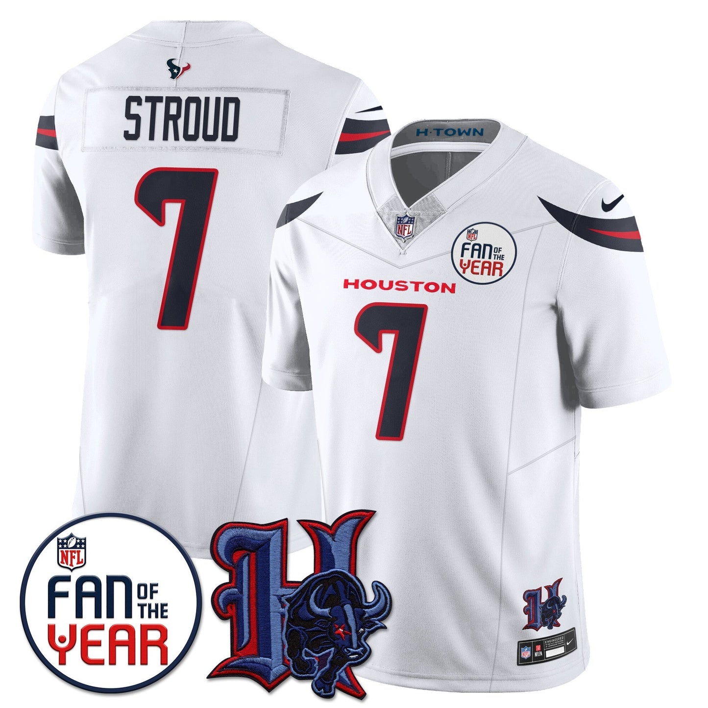 Houston Texans "Fan Of The Year" Jersey - All Stitched