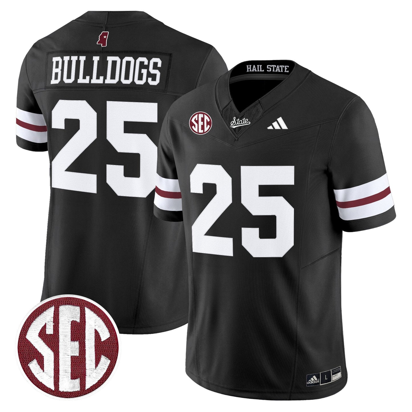 Men's Mississippi State Bulldogs 'Dark Mode' Vapor Limited Jersey - All Stitched