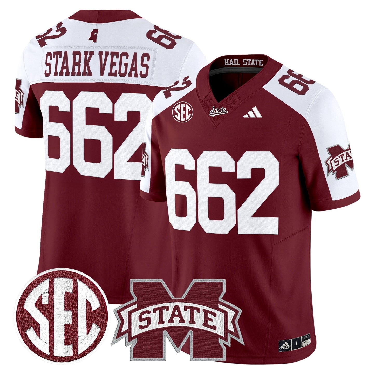 Men's Mississippi State Bulldogs 'Dark Mode' Vapor Limited Jersey - All Stitched