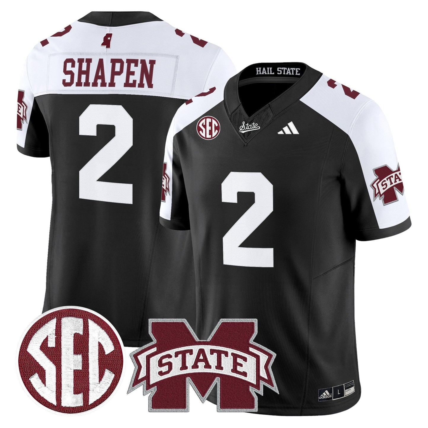 Men's Mississippi State Bulldogs 'Dark Mode' Vapor Limited Jersey - All Stitched