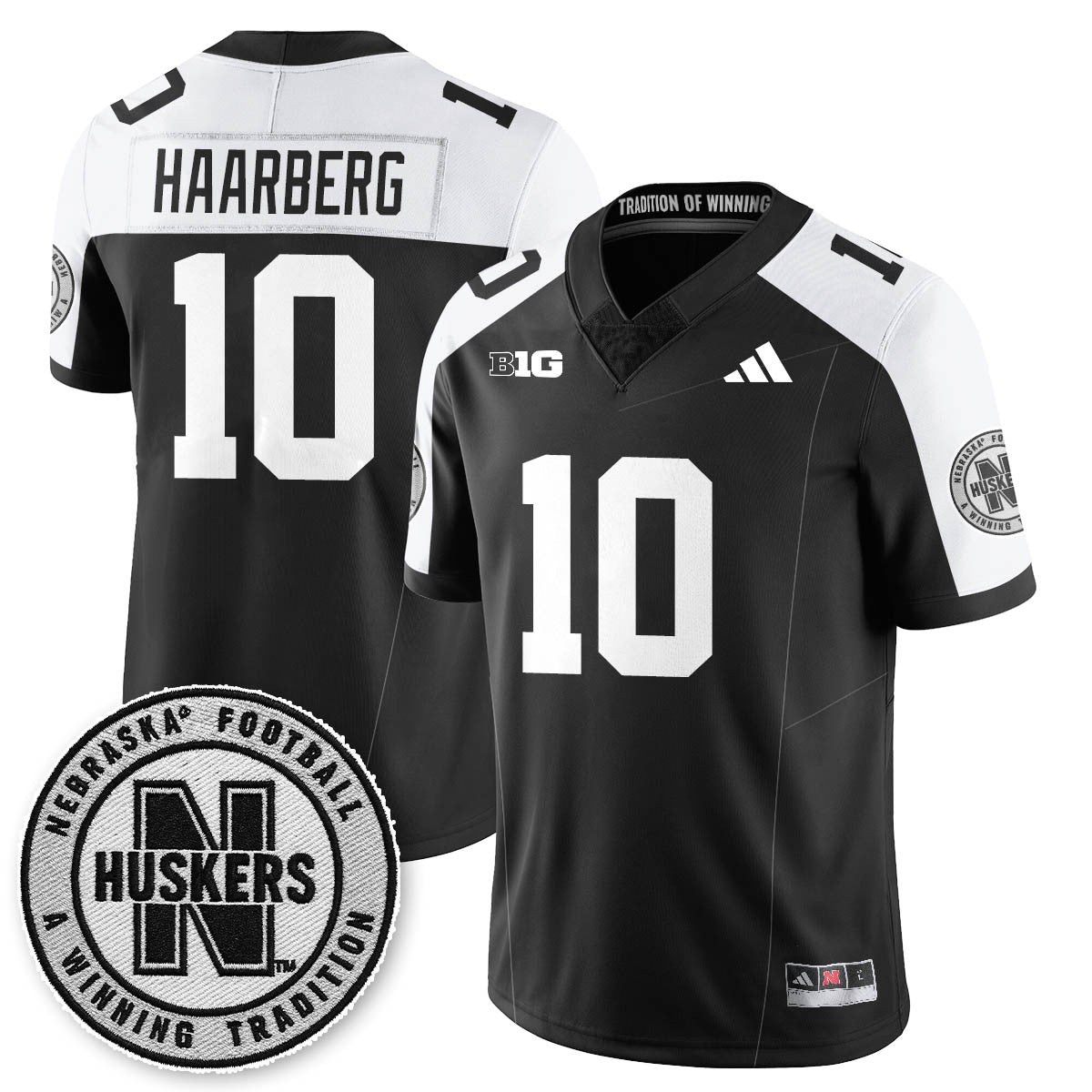 Men's Nebraska Football 2025 "Blackout" Jersey - All Stitched