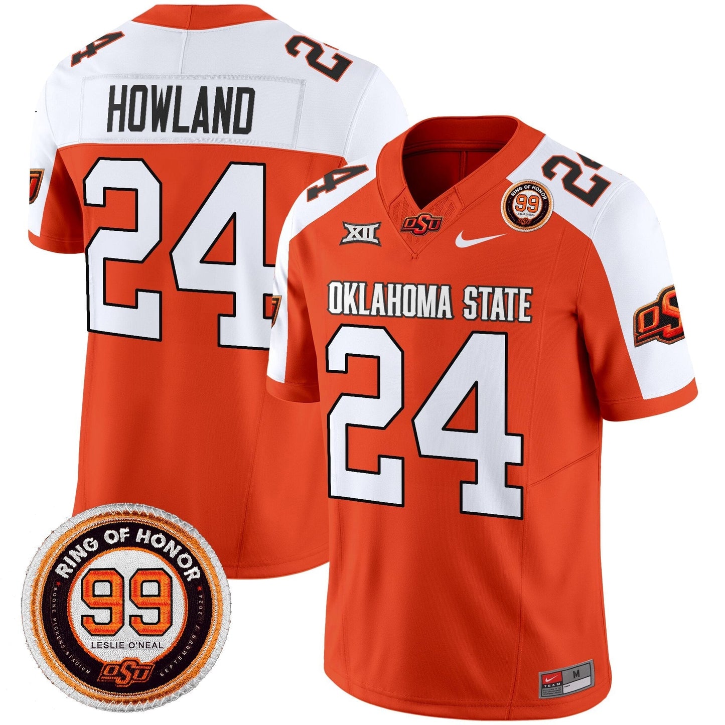Men's Oklahoma State Cowboys 2025 Vapor Limited Jersey - Leslie O'neal Patch - All Stitched
