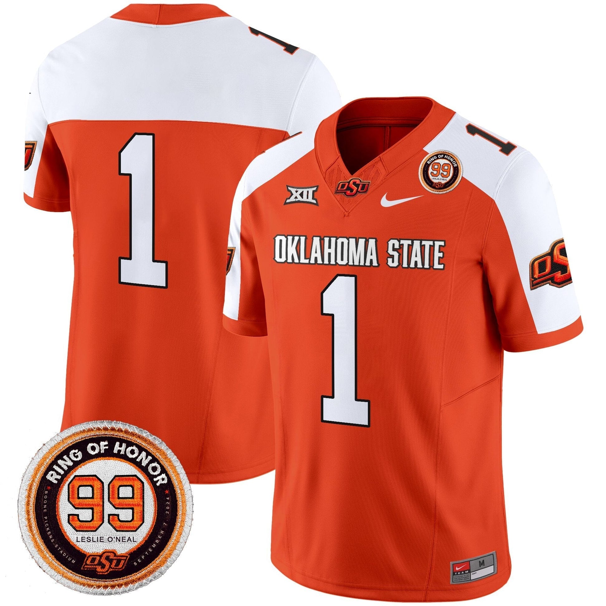 Men's Oklahoma State Cowboys 2025 Vapor Limited Jersey - Leslie O'neal Patch - All Stitched