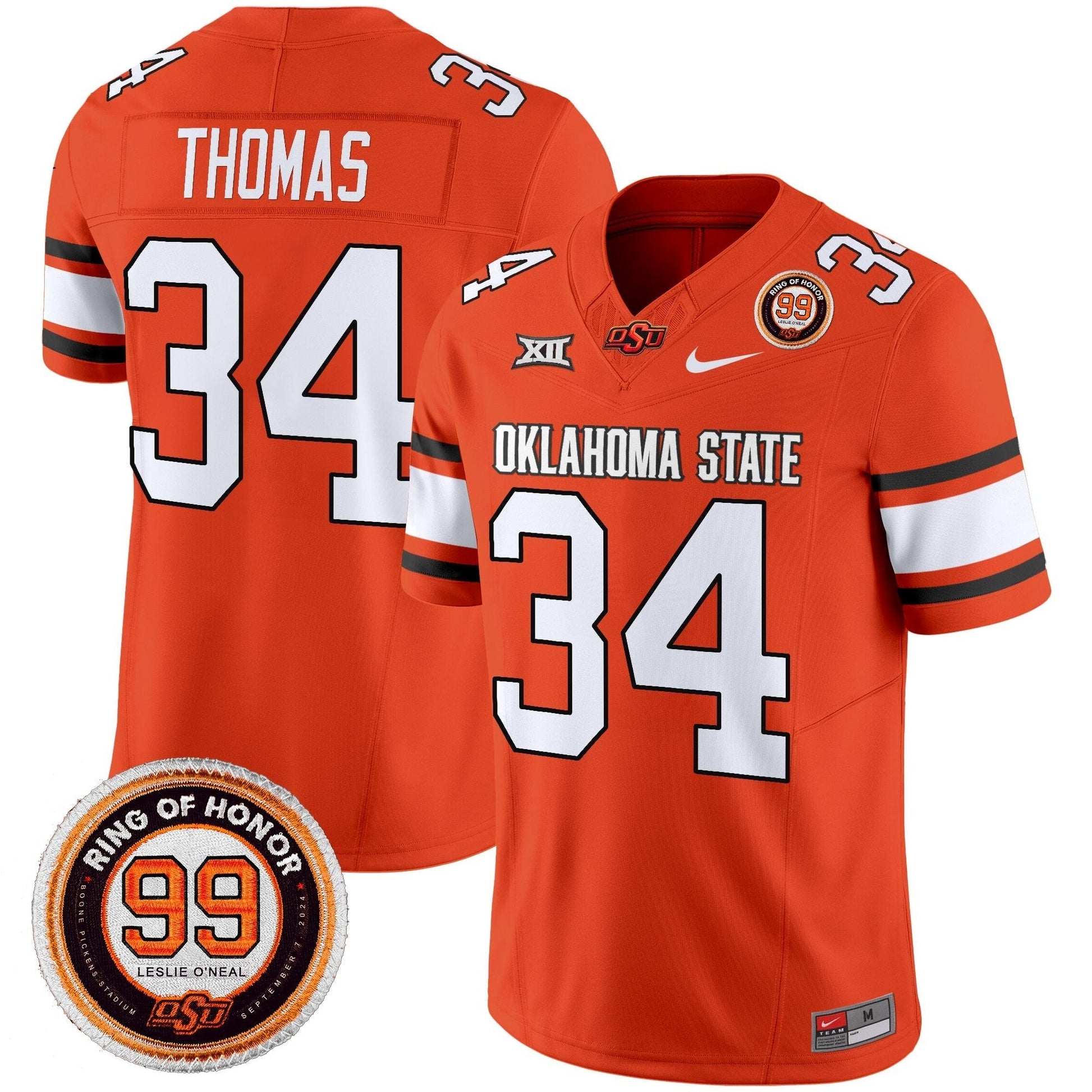 Men's Oklahoma State Cowboys 2025 Vapor Limited Jersey - Leslie O'neal Patch - All Stitched