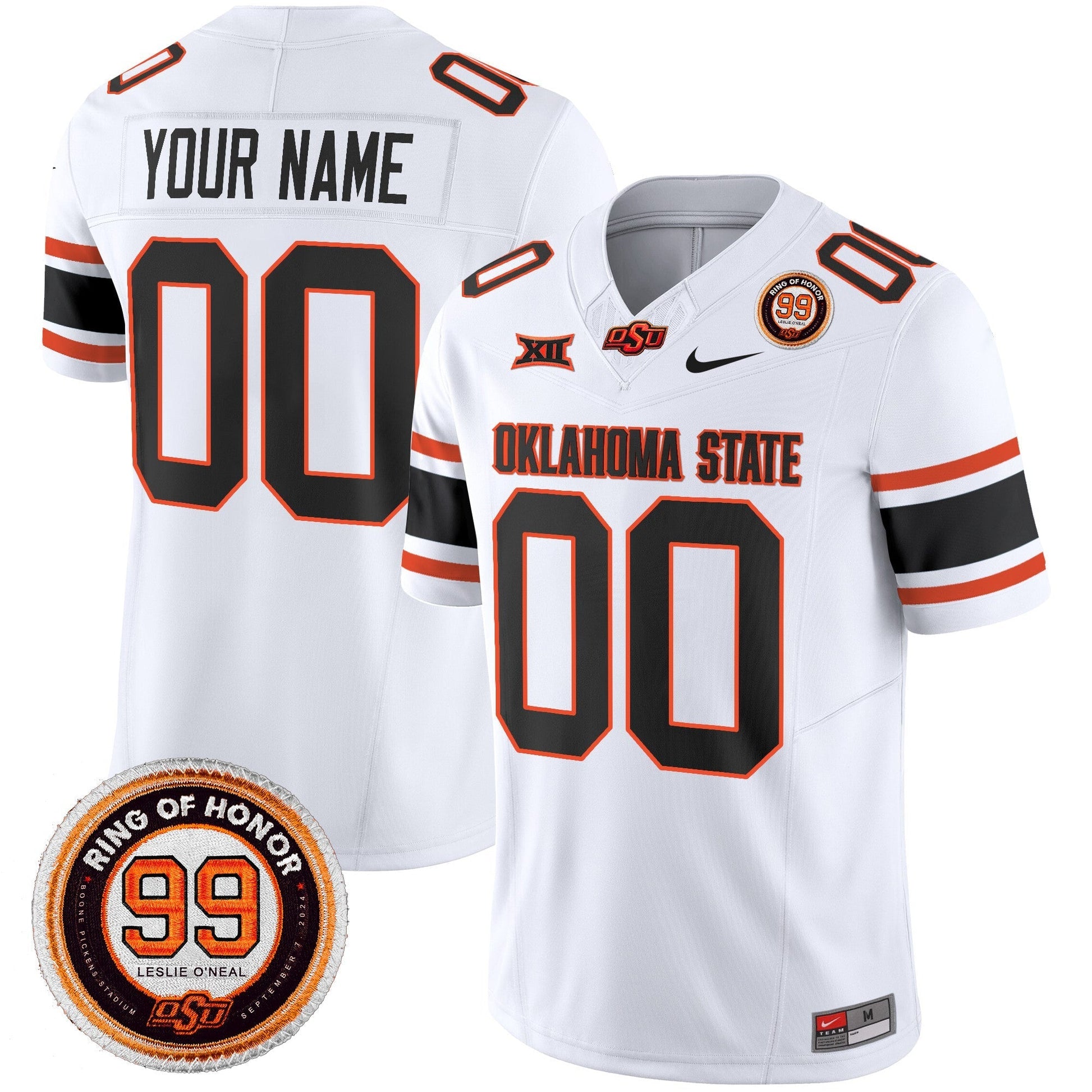 Oklahoma State Cowboys 2025 Vapor Limited Custom Jersey - Leslie O'neal Patch - All Stitched