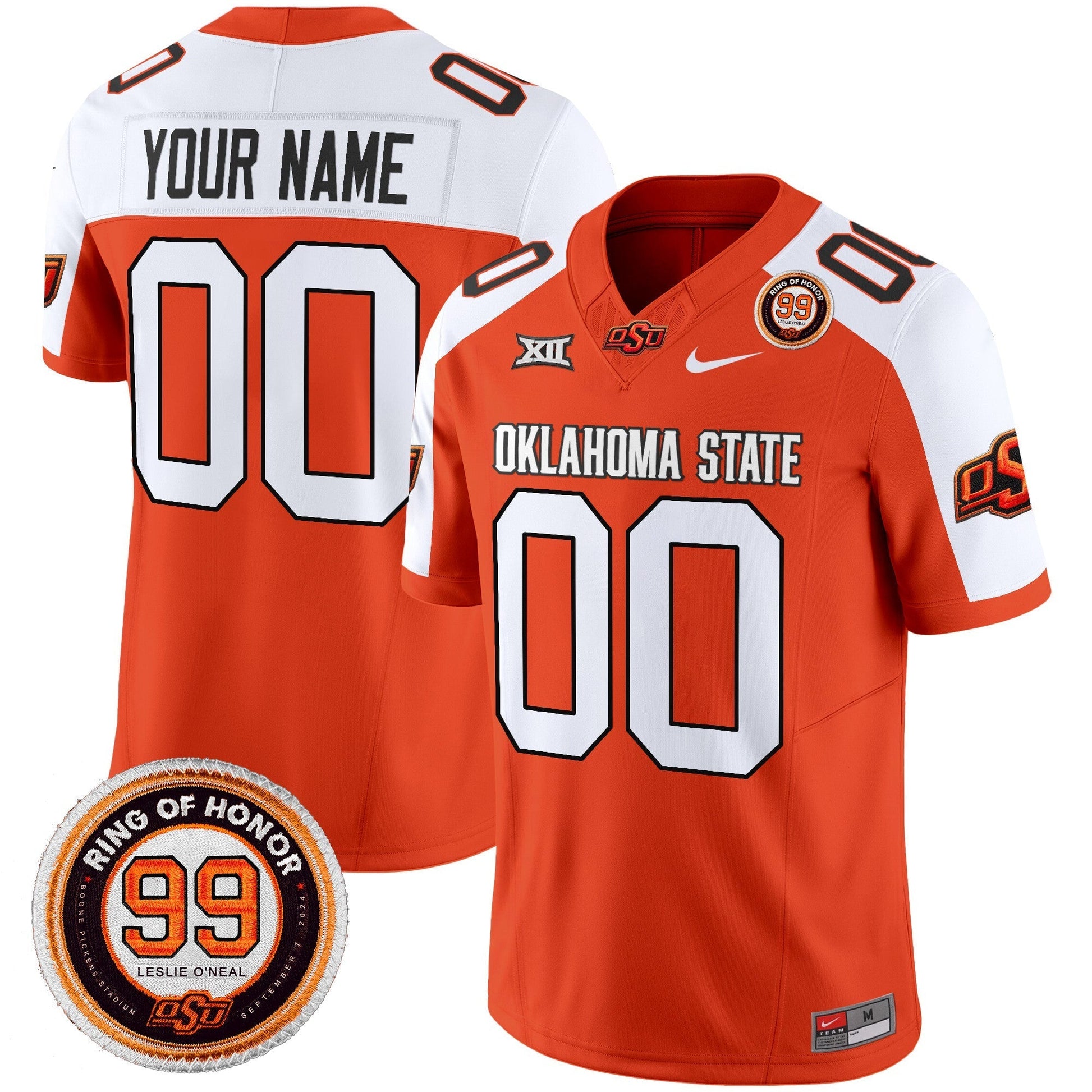 Oklahoma State Cowboys 2025 Vapor Limited Custom Jersey - Leslie O'neal Patch - All Stitched
