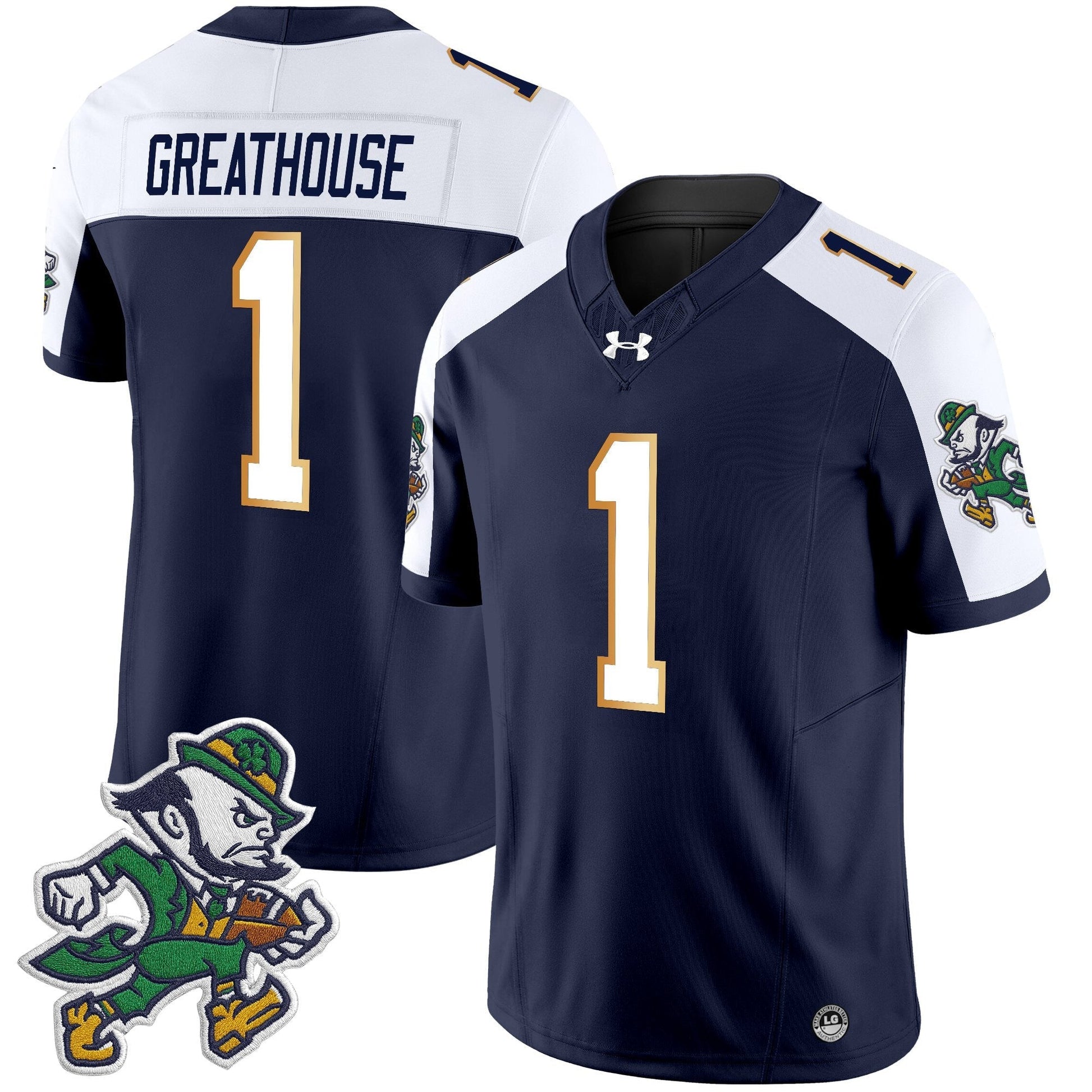 Men's Notre Dame Fighting Irish 2025 'Gridiron Leprechaun Edition' Vapor Limited Jersey – All Stitched