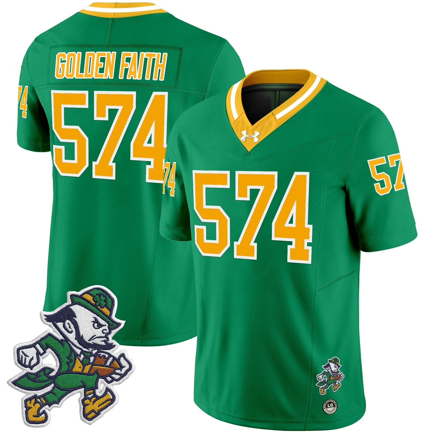 Men's Notre Dame Fighting Irish 2025 'Gridiron Leprechaun Edition' Vapor Limited Jersey – All Stitched
