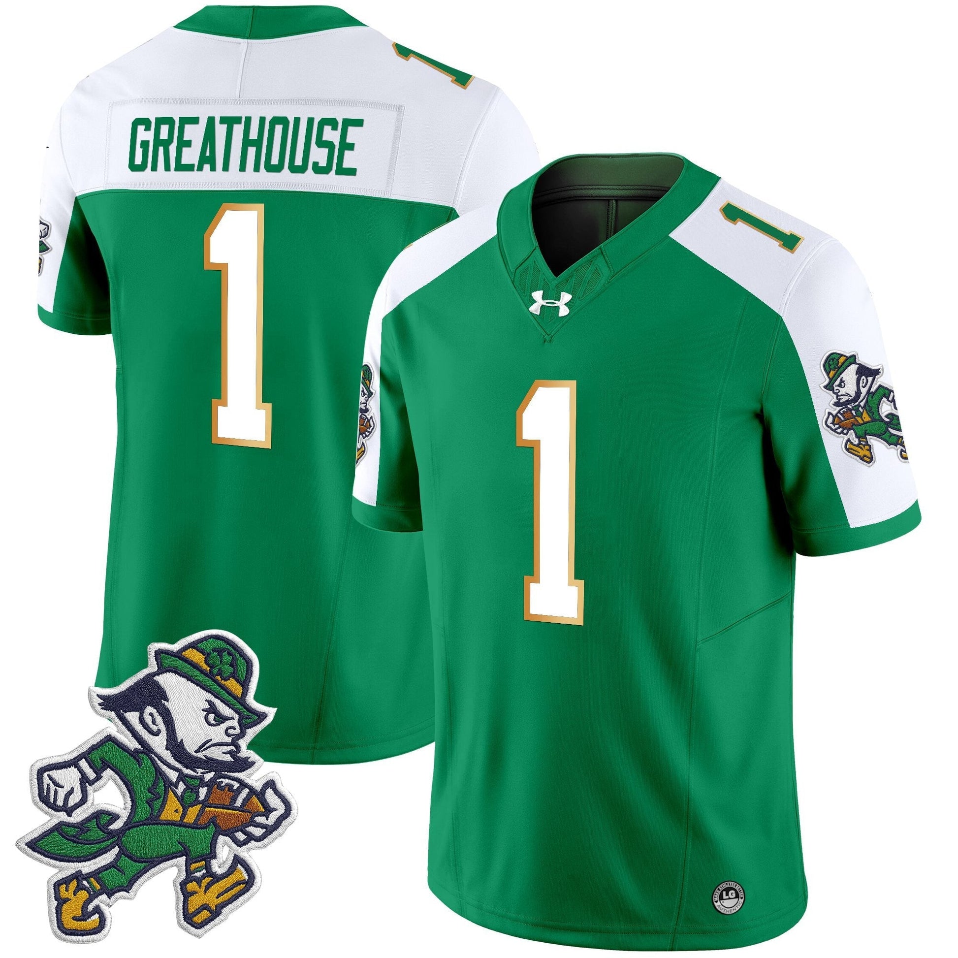 Men's Notre Dame Fighting Irish 2025 'Gridiron Leprechaun Edition' Vapor Limited Jersey – All Stitched