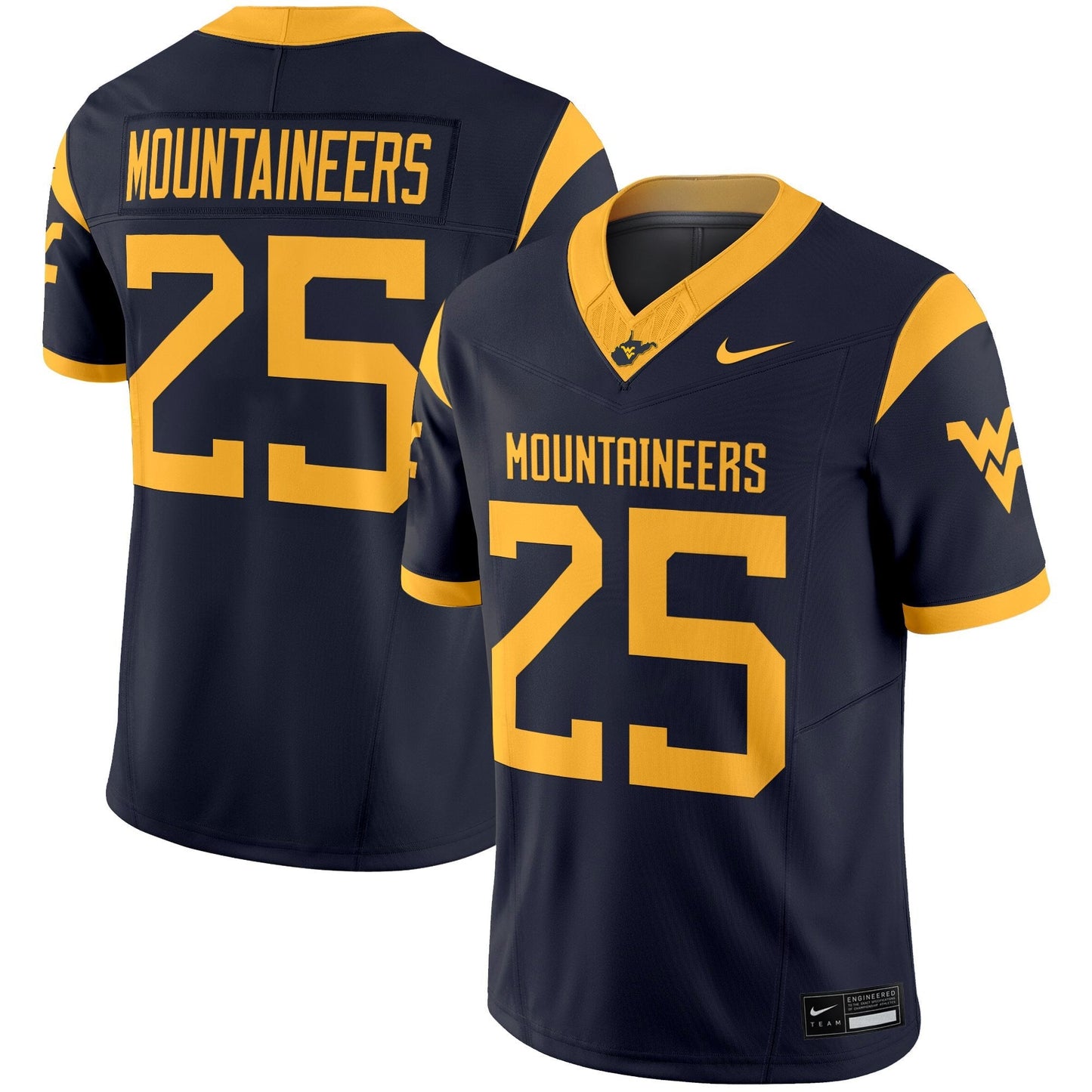 Men's West Virginia Mountaineers 2025 Vapor Limited Jersey - All Stitched