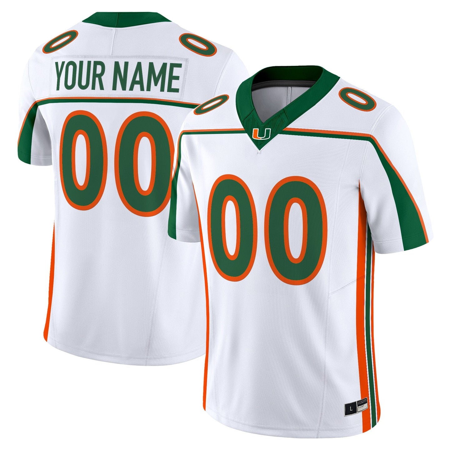 Miami Hurricanes Throwback Vapor Limited Custom Jersey - All Stitched