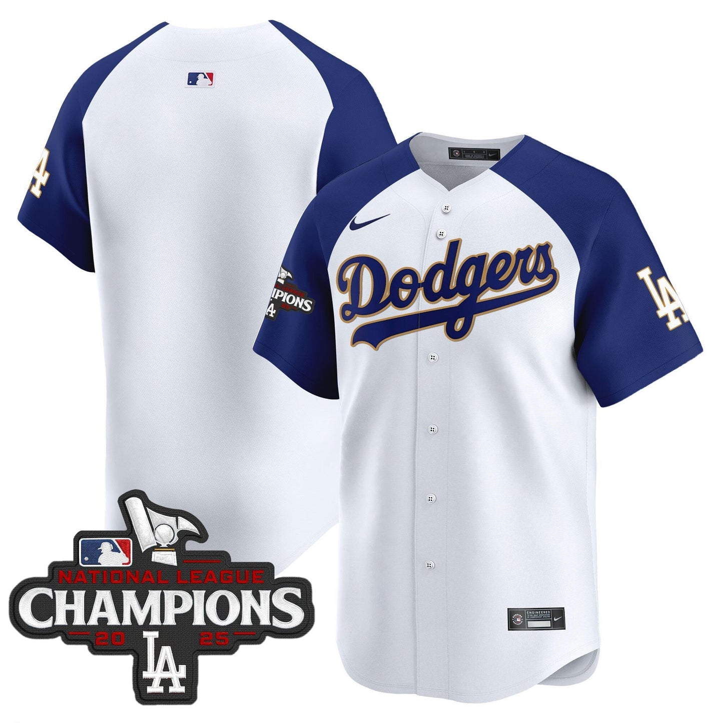 Men's Dodgers 2025 National League Champions Vapor Premier Limited Jersey - All Stitched