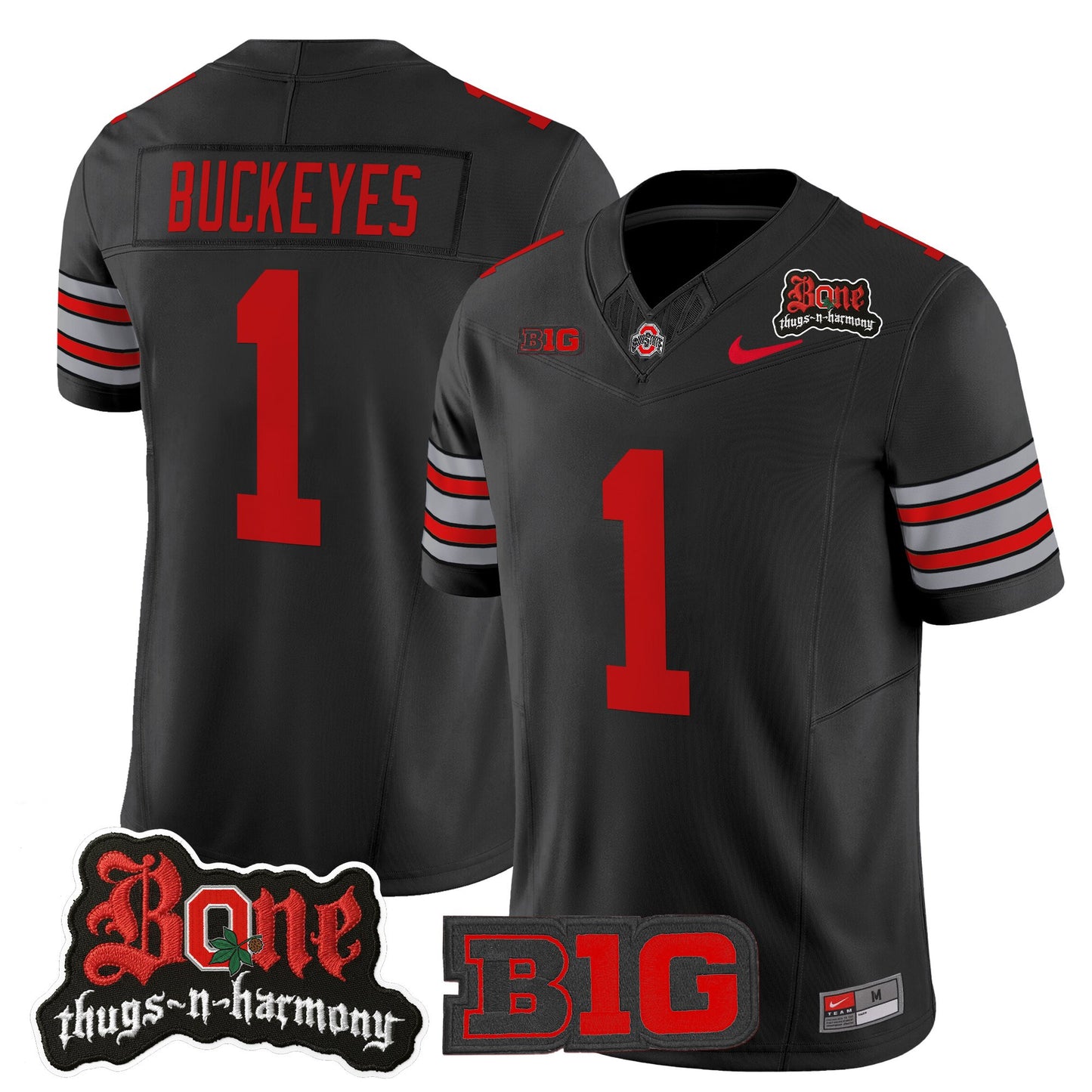 Men's Ohio State Buckeyes x Bone Thugs-N-Harmony Vapor Limited Jersey - Heritage Stripe Edition - All Stitched