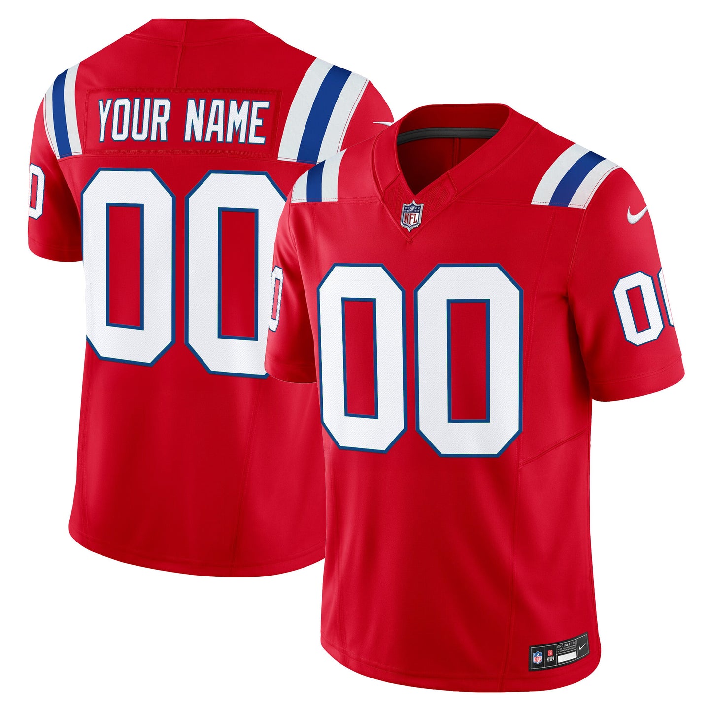New England Patriots Throwback Vapor Limited Custom Jersey - All Stitched