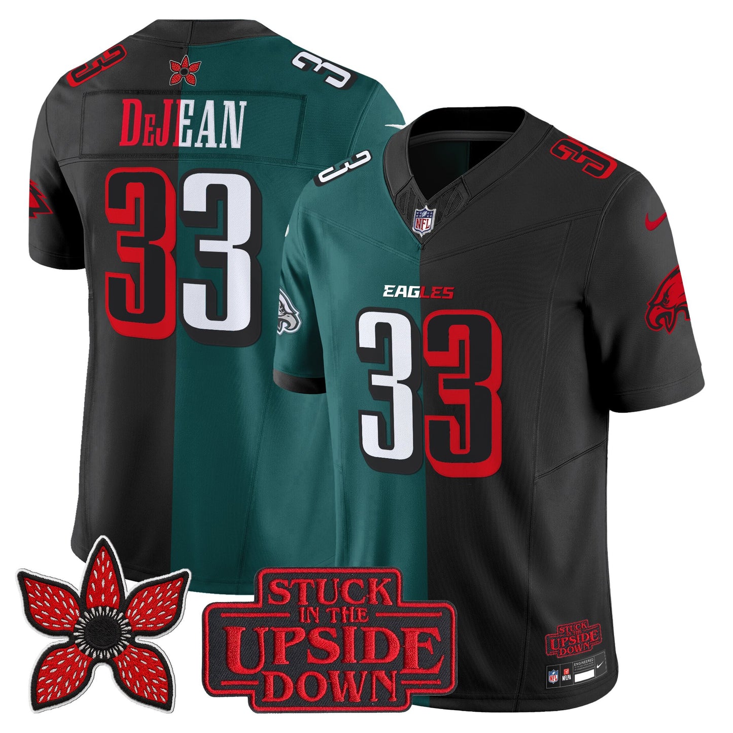 Men's Philadelphia Eagles 'Upside Down Edition' Vapor Limited Jersey - All Stitched