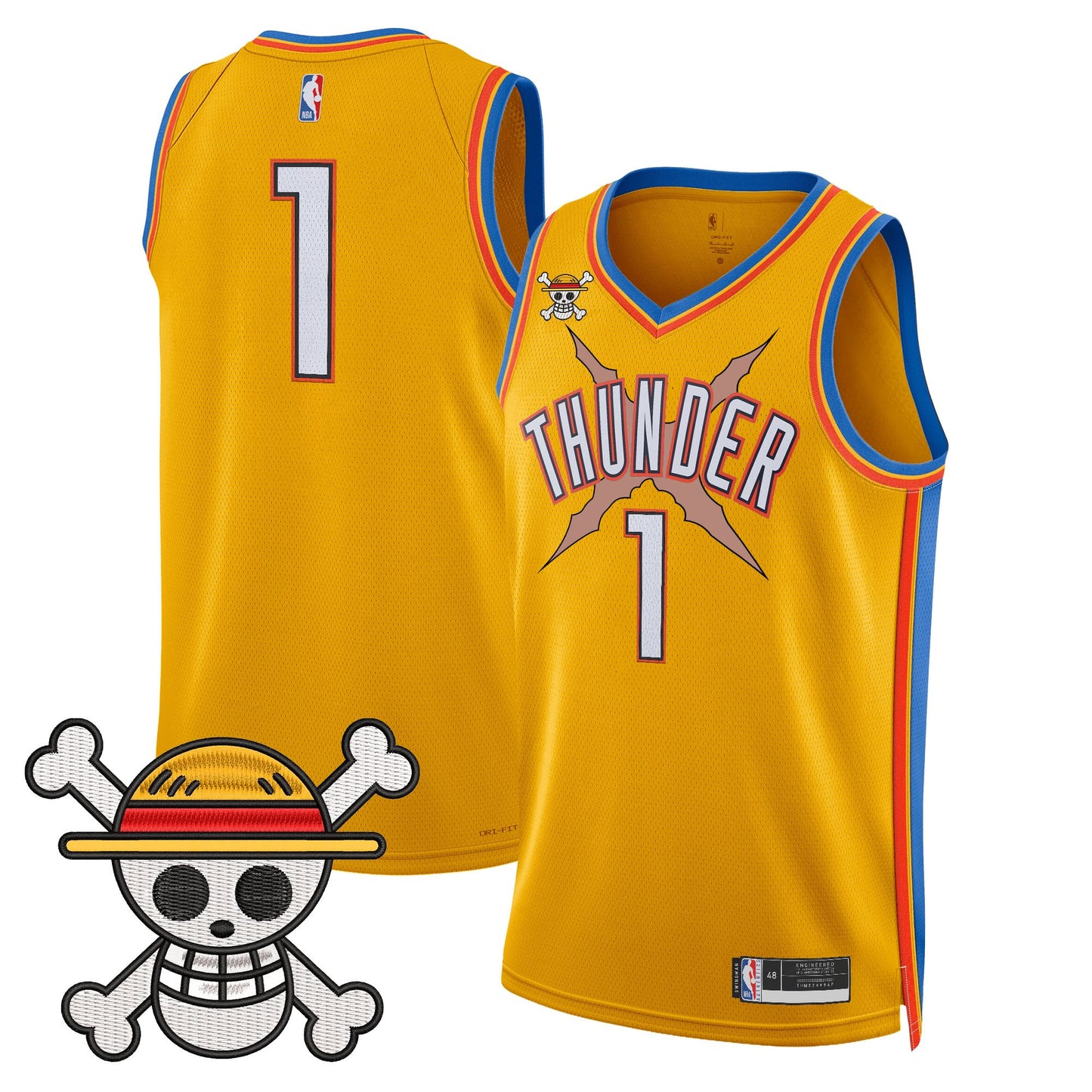 Oklahoma City Thunder x One Piece Swingman Jersey- Stitched