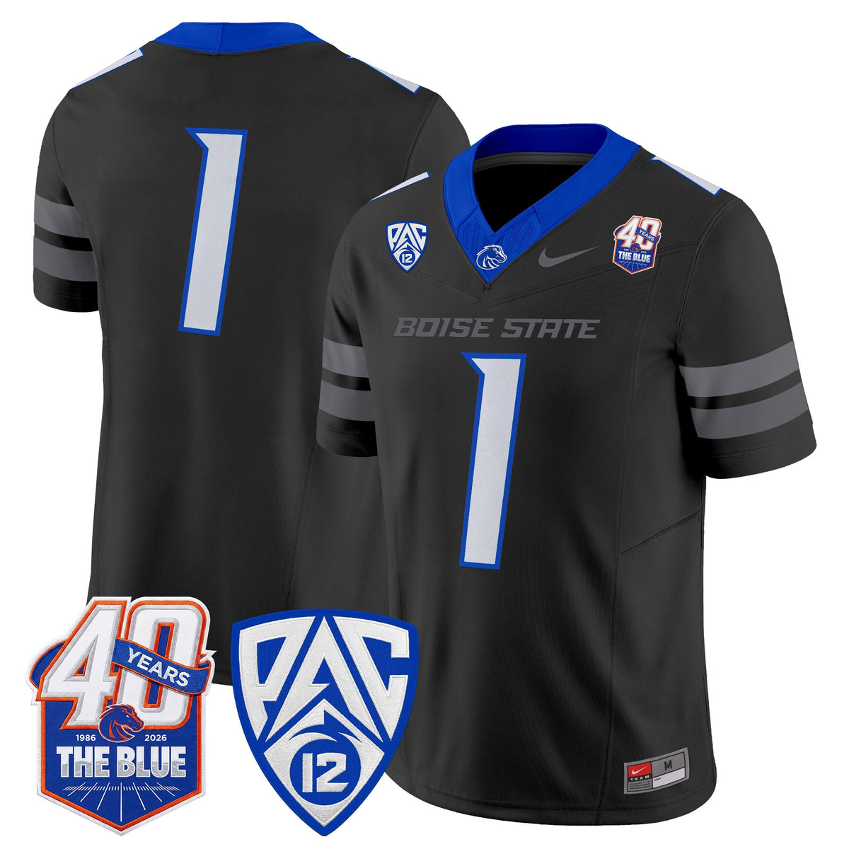 Boise State Broncos 2026 Vapor Limited Jersey - 40th Anniversary Patch - Stitched