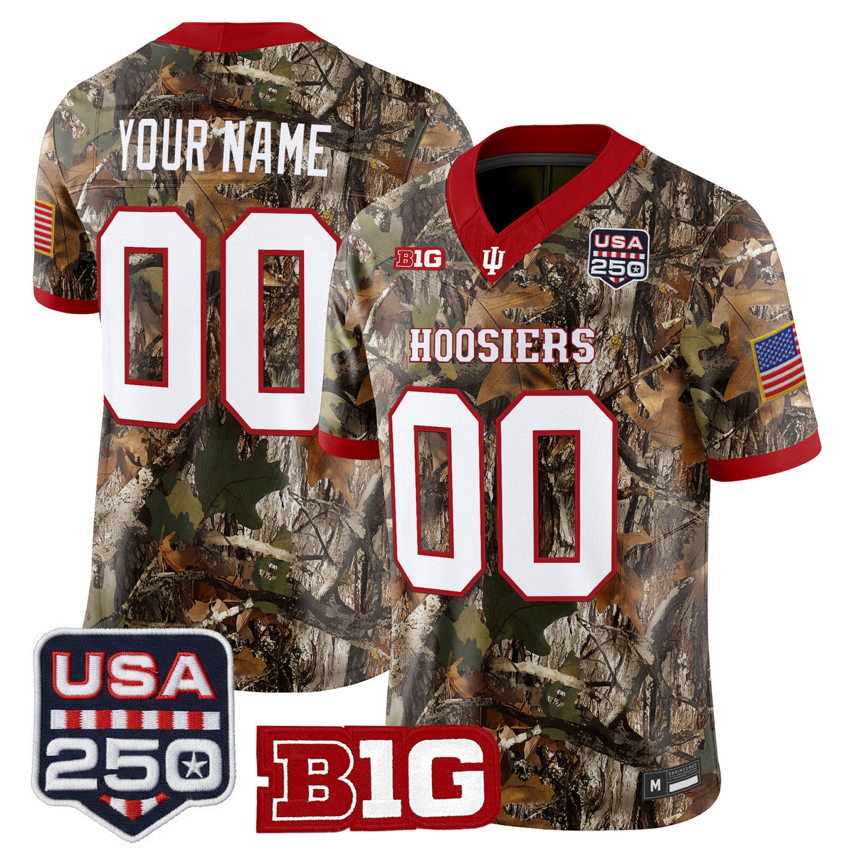 Indiana Hoosiers 2026 Salute to Service Vapor Limited Custom Jersey - Stitched