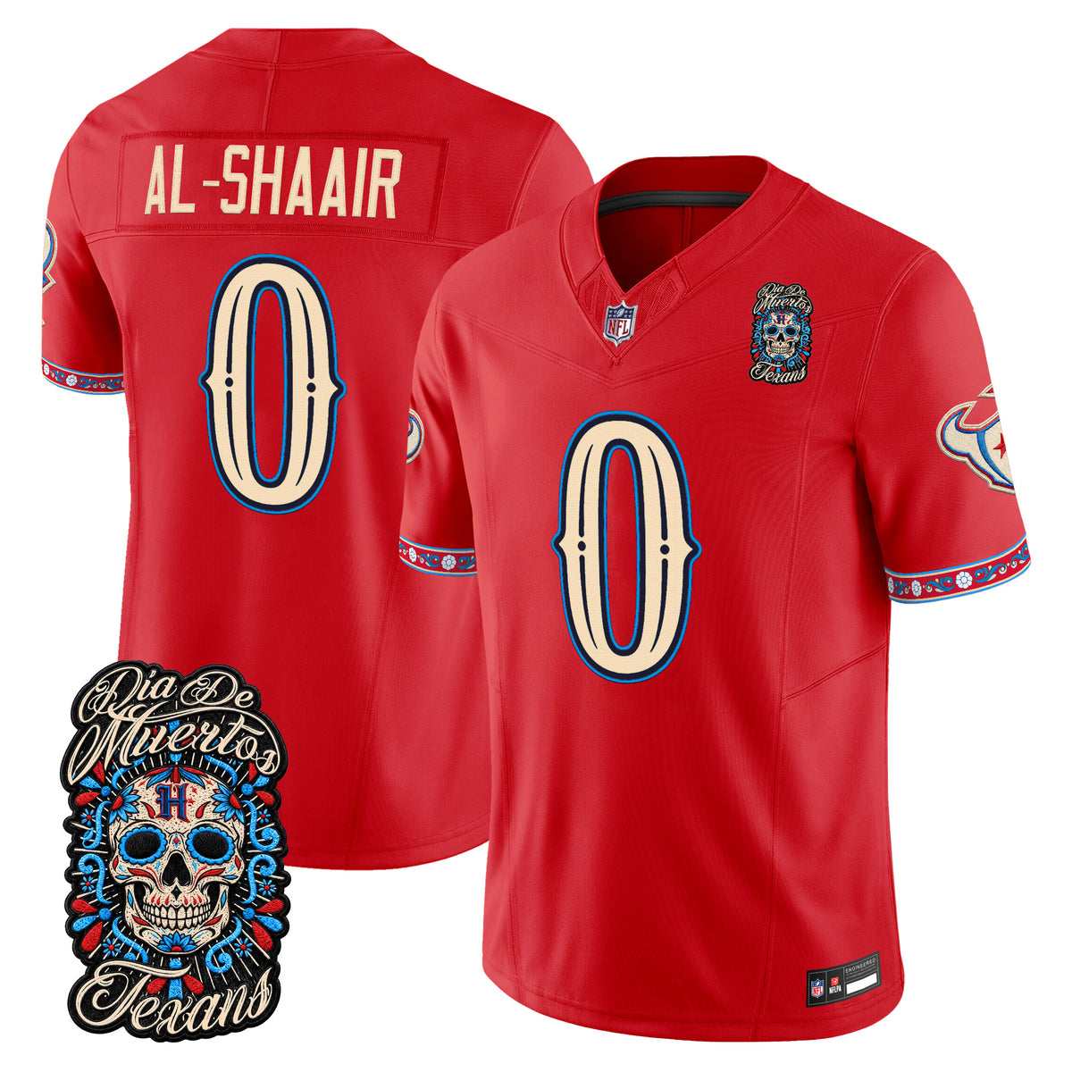 Houston Texans Día de los Muertos Vapor Limited Jersey - Stitched