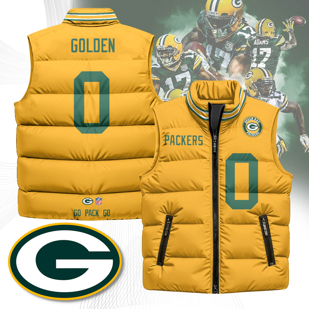 Green Bay Packers Unisex Puffer Vest