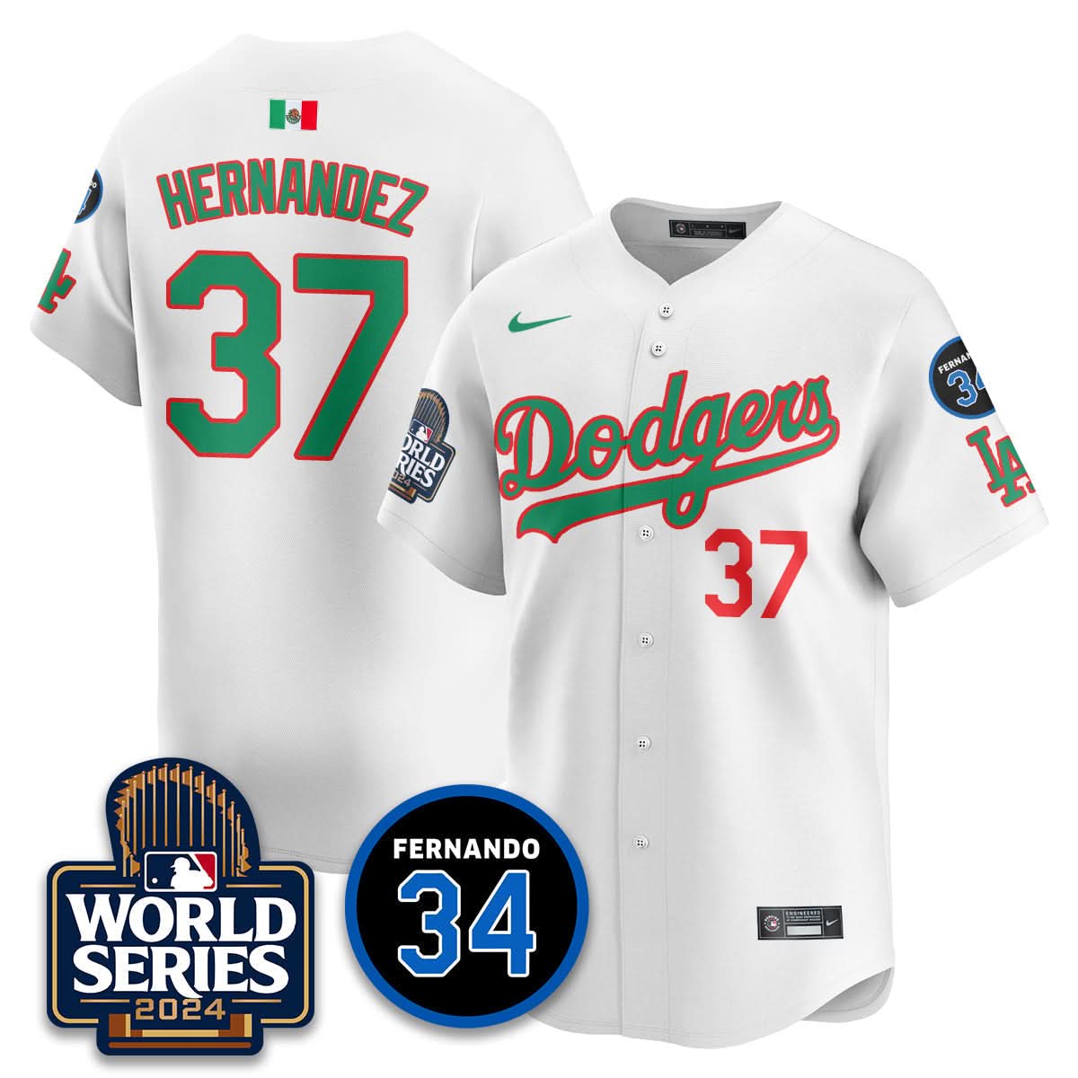 Dodgers Mexico World Series Jersey - All Stitched