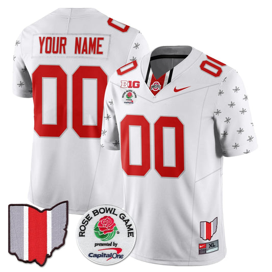 Ohio State Buckeyes 2024 Rose Bowl Vapor Limited Custom Jersey - All Stitched