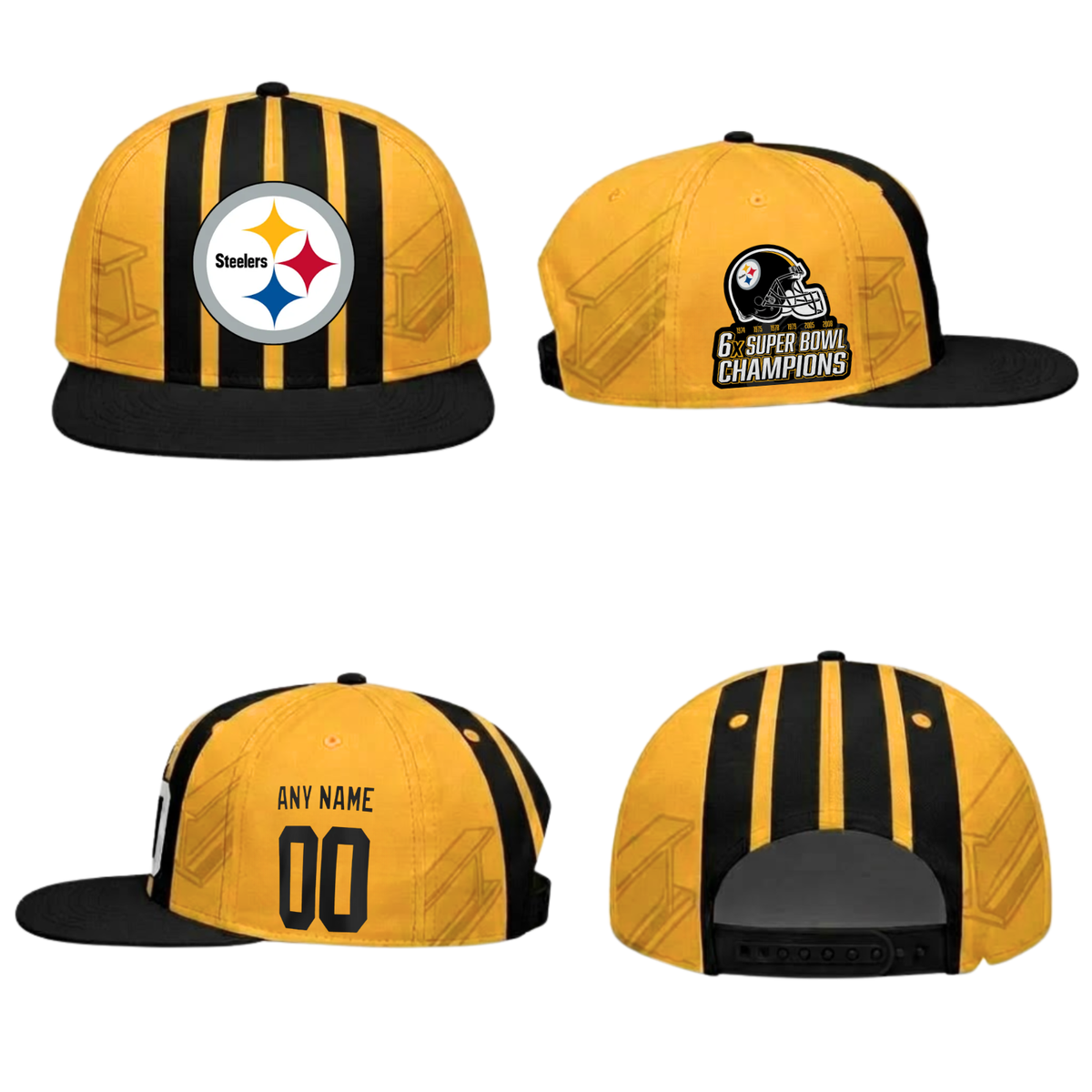 PIT Iron City Edition Personalized Snapback Cap - Printed