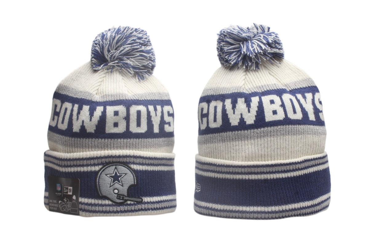 DAL Cuffed Knit Hat with Pom - Embroidered Patch