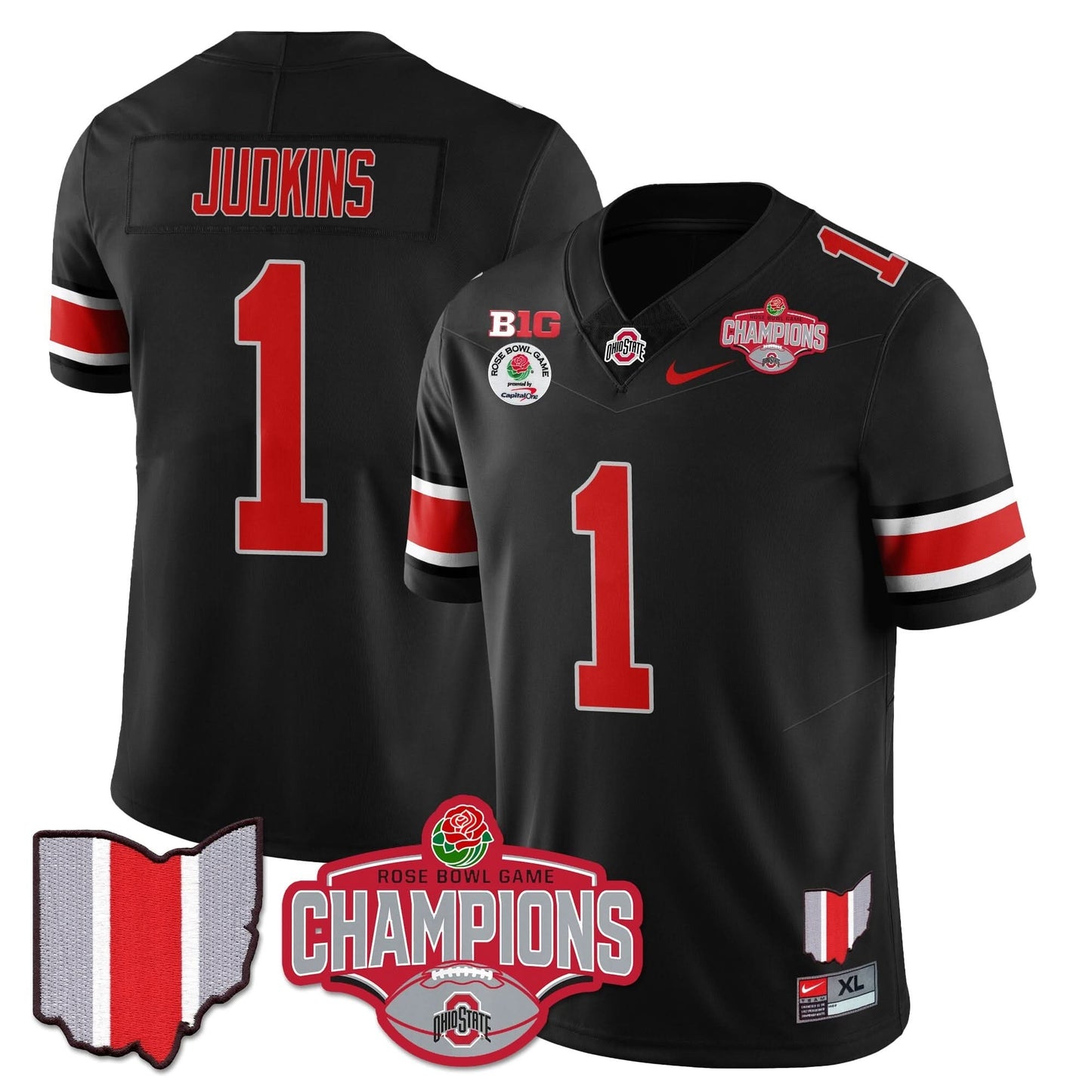 Ohio State Buckeyes 2024 Rose Bowl Champions Jersey - All Stitched