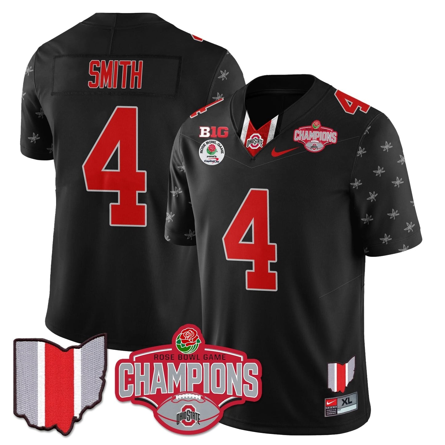 Ohio State Buckeyes 2024 Rose Bowl Champions Jersey - All Stitched