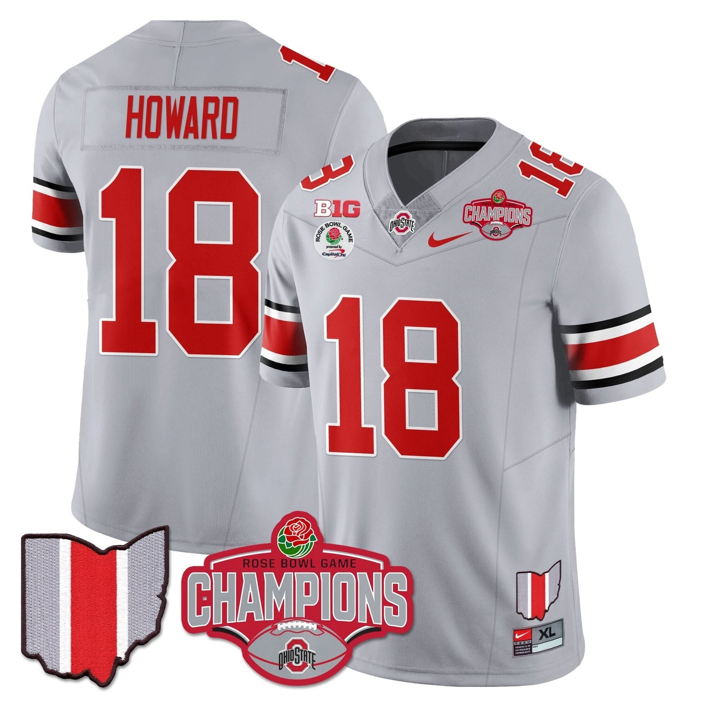 Ohio State Buckeyes 2024 Rose Bowl Champions Jersey - All Stitched
