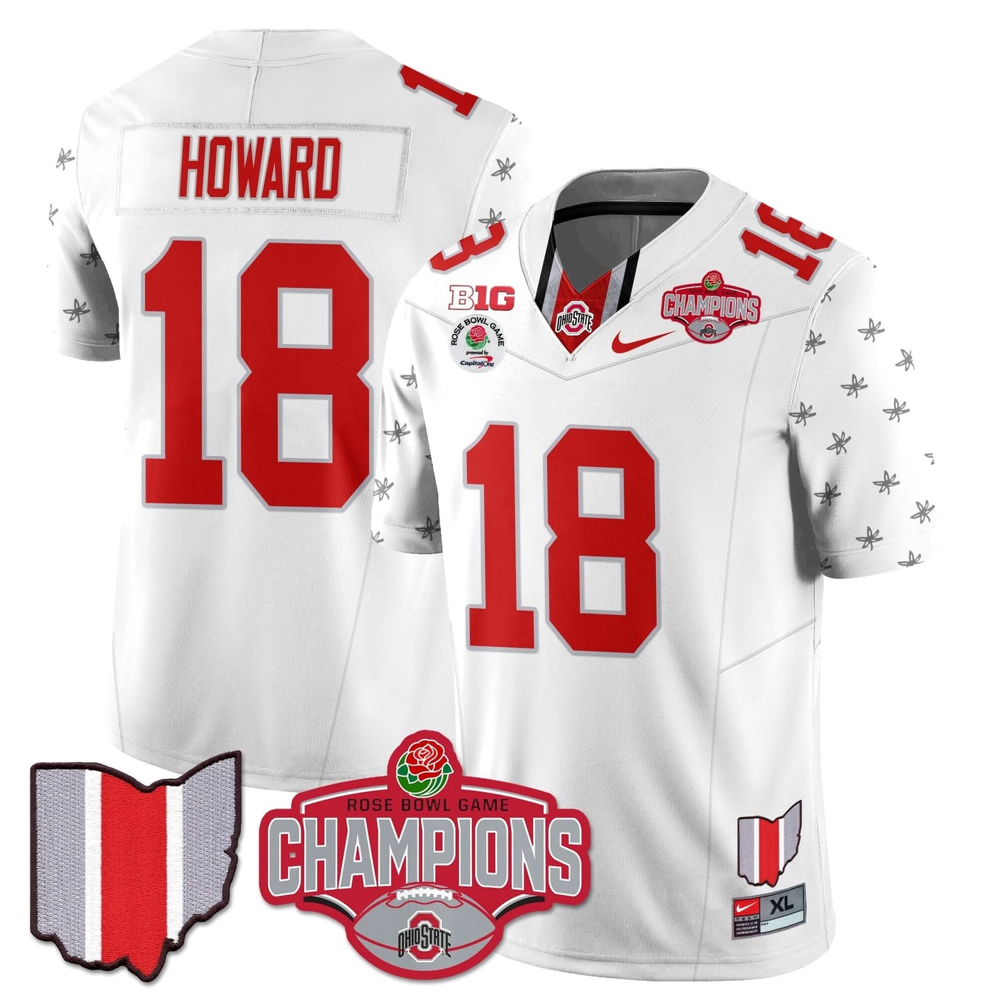 Ohio State Buckeyes 2024 Rose Bowl Champions Jersey - All Stitched