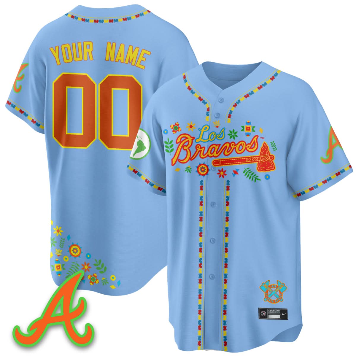 Atlanta Braves 2025 "Los Bravos" Custom Jersey - All Stitched