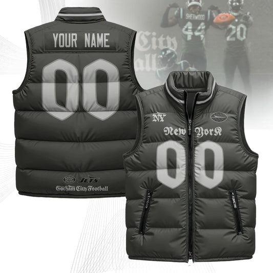 Personalized New York Jets Rivalry Series Puffer Vest