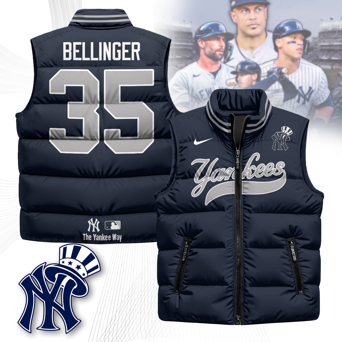 New York Yankees Unisex Puffer Vest