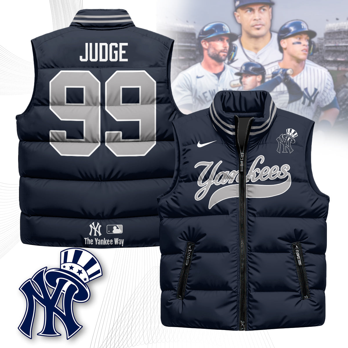 New York Yankees Unisex Puffer Vest