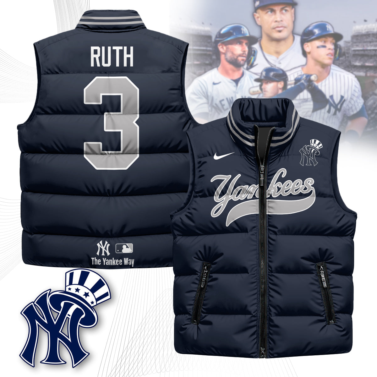 New York Yankees Unisex Puffer Vest