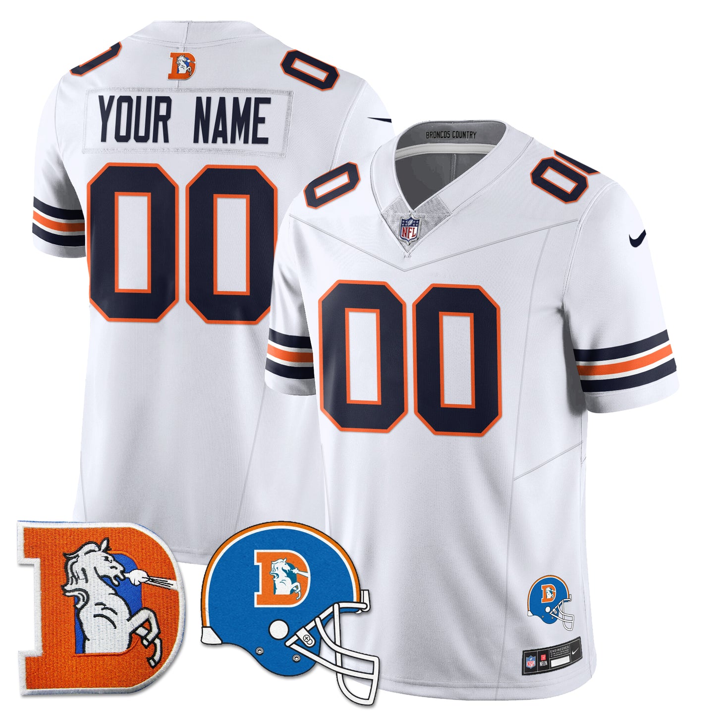 DEN Throwback Vapor Limited Jersey - All Stitched