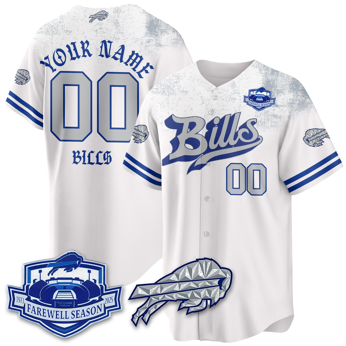 BUF Born x Raised Baseball Custom Jersey - All Stitched